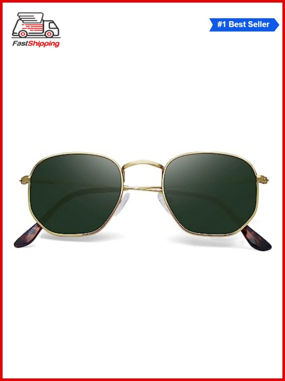 ✨ Polarized Square Hexagonal Flat Mirrored Sunglasses UV Protection for Women